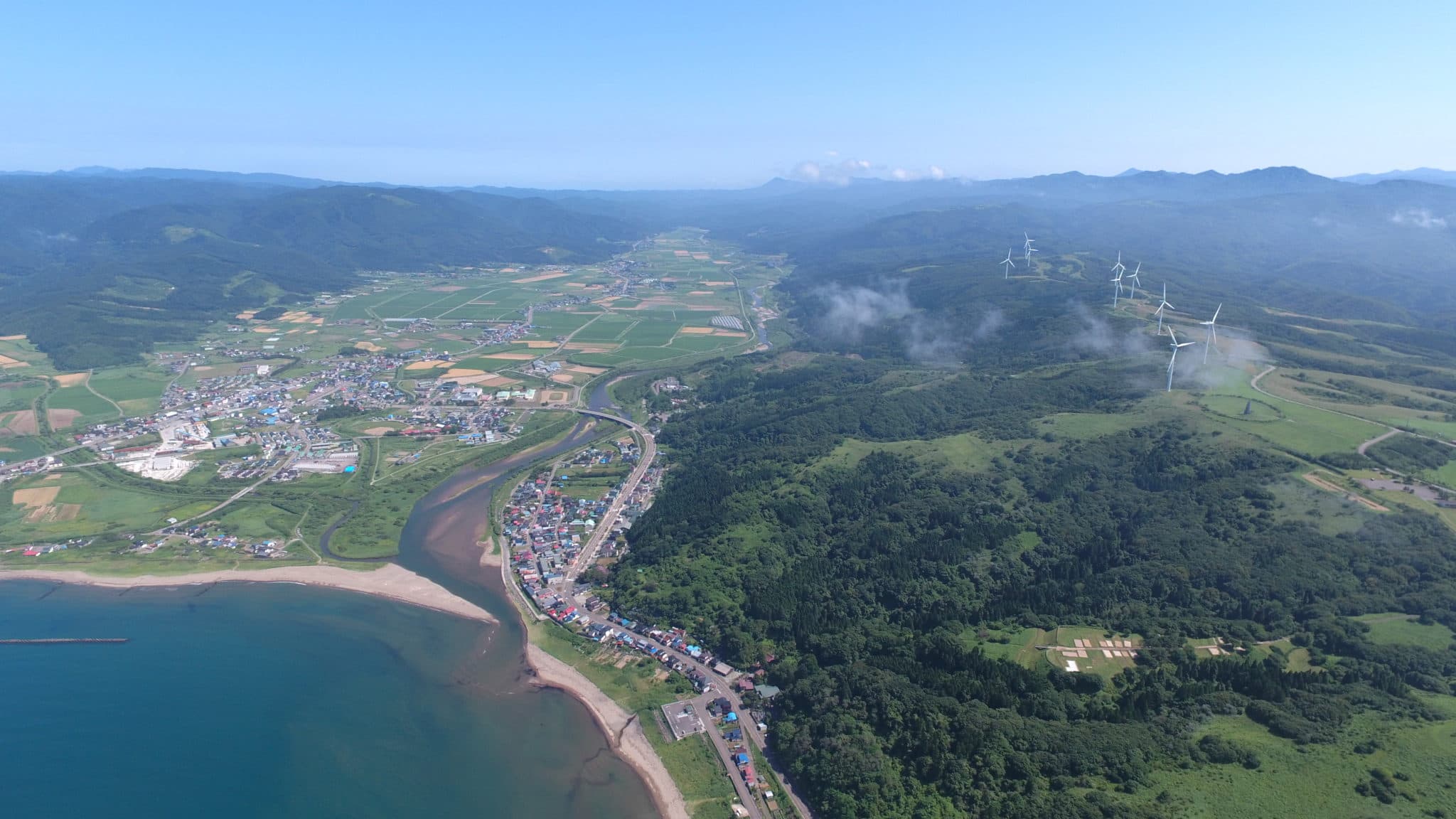 上ノ国町の空撮