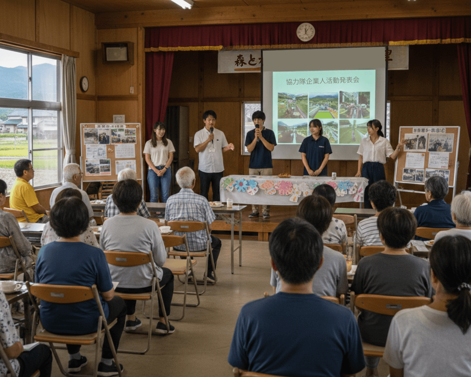 音威子府村・協力隊活動発表会の様子